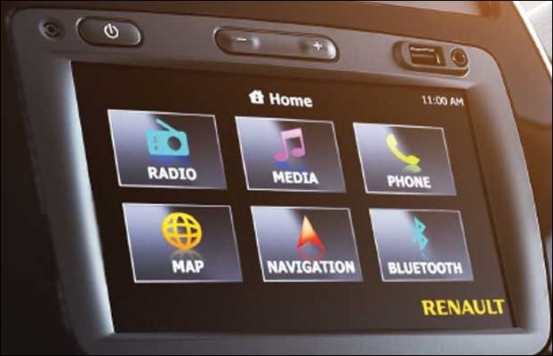 Renault KWID touchscreen infotainment system