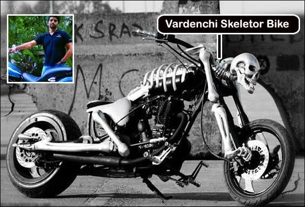 The Ghost Rider bike Skeletor by Vardenchi Motorcycles is based on Royal Enfield Thunderbird