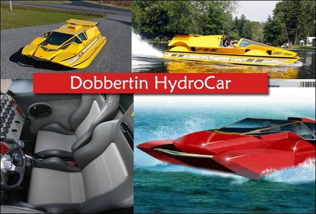 Amphibean Dobbertin HydroCar's Chevrolet engine which generates 762 HP of power