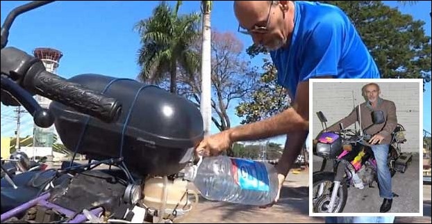 Ricardo Azevedo , a person in Brazil , has invented a bike which uses just 1 litre of water to travel a distance of 500 KM