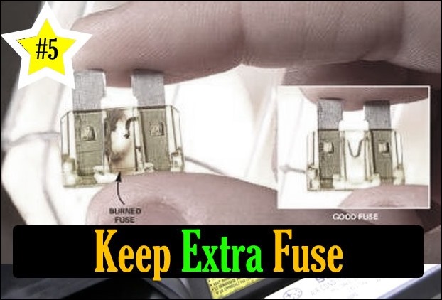 Before going anywhere, keep an extra fuse into your car