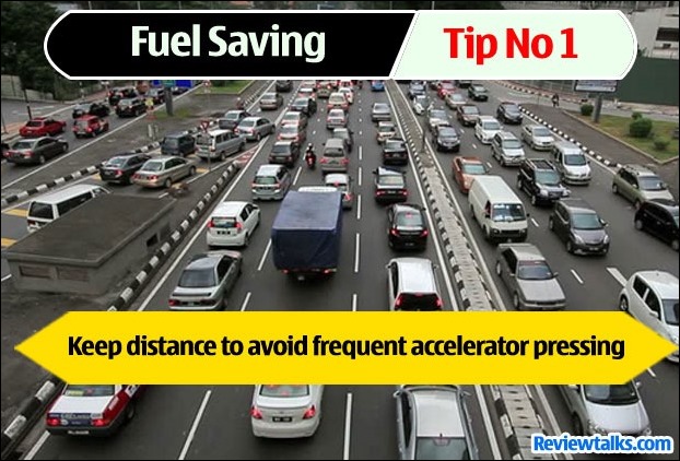 Avoid frequent pressing of accelerator to save fuel