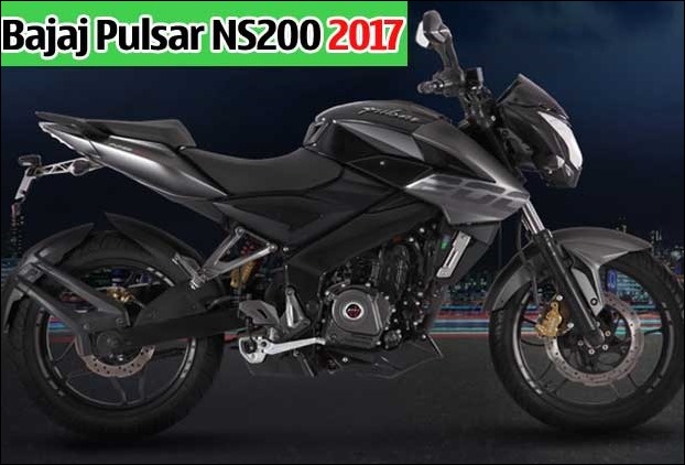 Bajaj's new model of Pulsar 'NS200' 2017 in India in Graphic Black Color