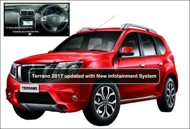 A new 7 inch touch infotainment system has been given in this facelift of Terrano