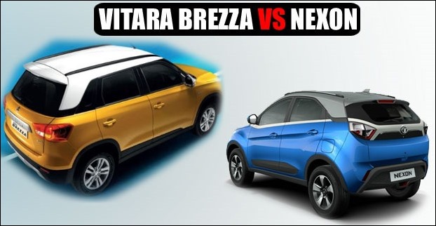 Vitara Brezza is higher while Nexon is longer