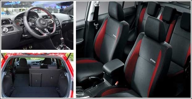 Volkswagen Polo interior is spacious with 5 passenger seating capacity.It has 280l of boot space.