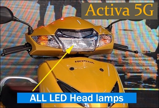 all LED headlamps replace halogens in new Activa 5G