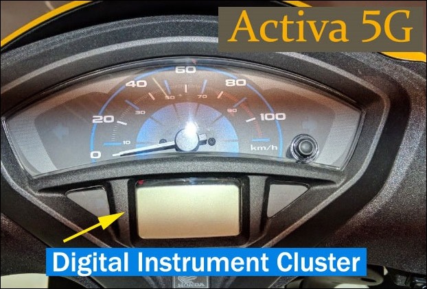 This is Honda Activa 5G's digital instrument cluster