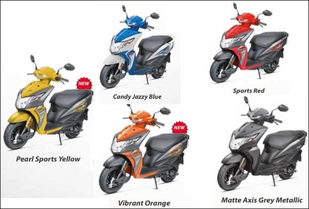 New Honda Dio Yellow Colour