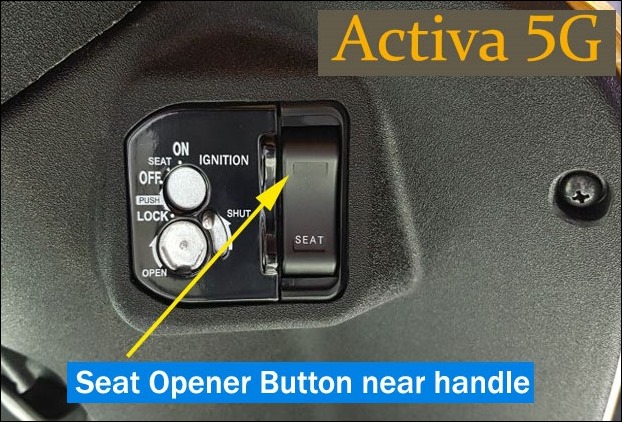 Smart button for Seat Opening in Activa 5G